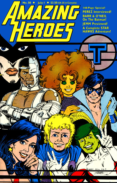 Amazing Heroes 50 July 1981 Teen Titans cover by George Perez