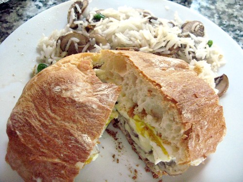 Simple Fried Egg Sandwich with Provola