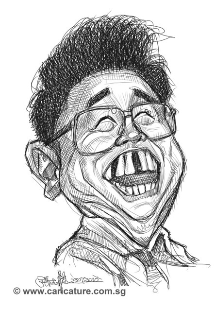 digital caricature sketch of Dictador comunista