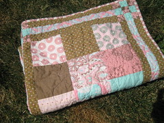 twin quilt folded