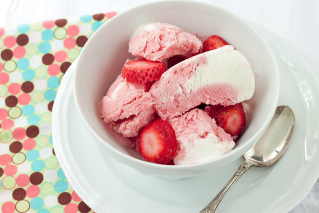 Strawberries and Cream Frozen Yogurt