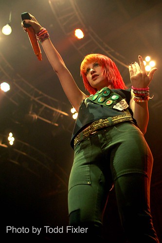 Hayley Williams of Paramore performing at the UCF Arena in Orlando