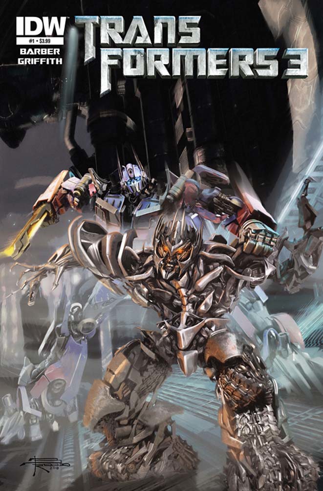 Tapa del primer comic de la precuela para Transformers 3: Foundation