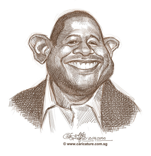 School Assignment 5 - sketch 3 of Forest Whitaker