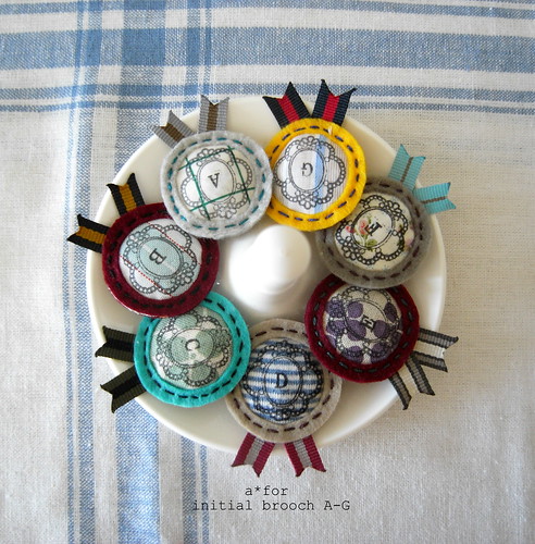 a*for...initial brooch collection