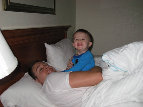 Henry and Papa in hotel in NC