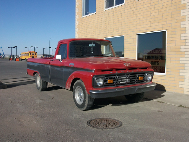 red classic ford truck mercury canadian m 100 lethbridge m100 1964