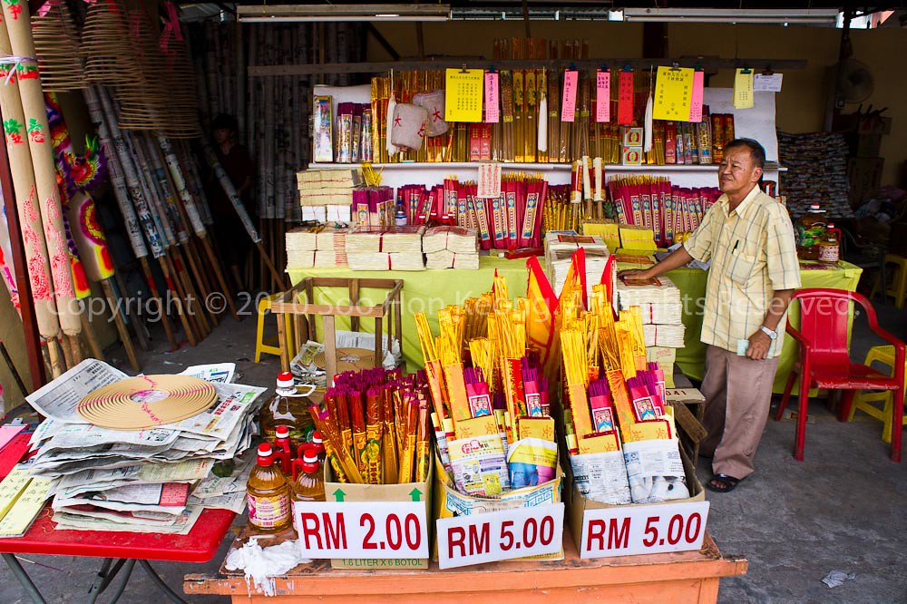 Vendor @ Nine Emperor Gods Temple, Ampang, Malaysia