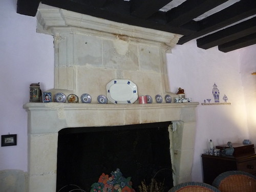 Fireplace in our gîte