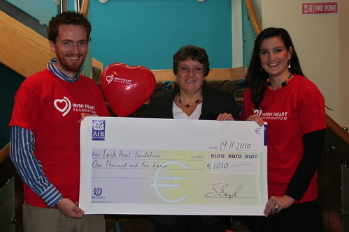 Irish Heart Foundation Cheque Handover