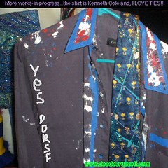 Dee Dee Russell art shirt and tie