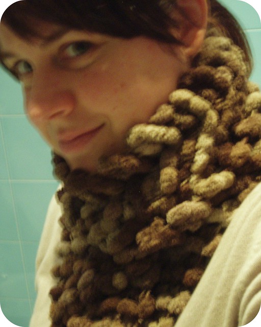 Me (with my new handknitted scarf)