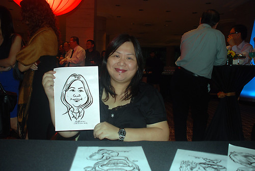 Caricature live sketching for Travel Partners Appreciation Dinner - World Fiesta - 6