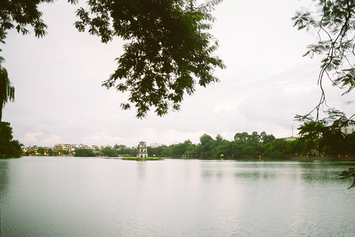 Hoan Kiem lake in an afternoon