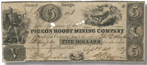 Pigeon Roost Mining Company scrip