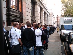Long queue of gamers