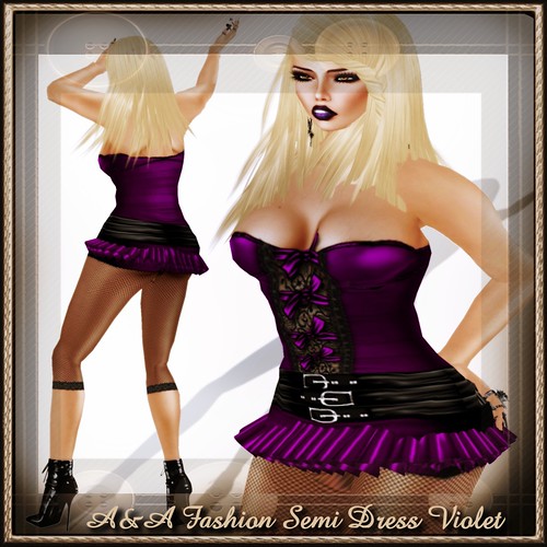A&A Fashion Semi Dress Violet