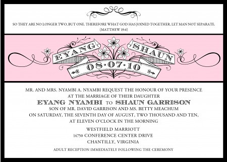 custom wedding invitation by By Hand Invitations