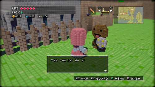 3D Dot Game Heroes for PS3: Sackboy