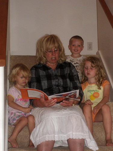 Grandma Liz reading stories
