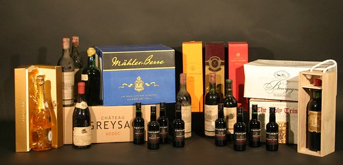 A selection of fine wines and ports