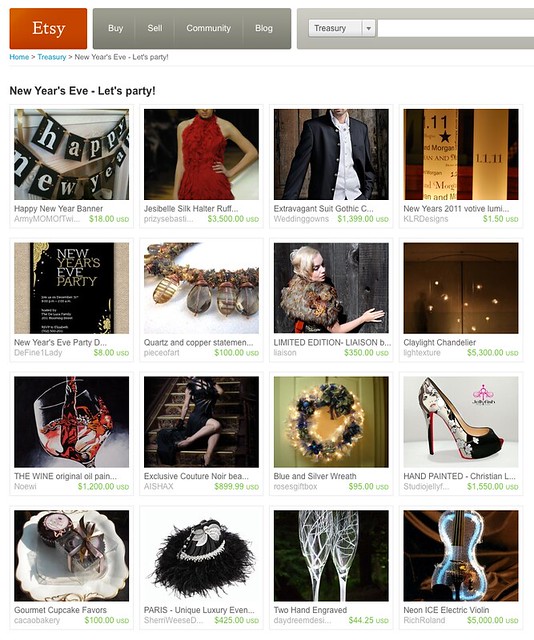 Etsy Treasury - New Year's Eve - Let's party!