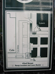 Bryant Park accessibility sign