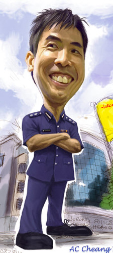 Digital caricature for Singapore Police Force - 4