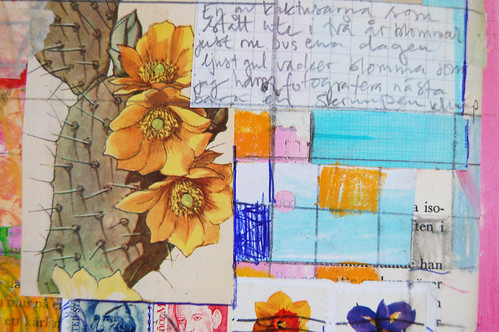 Art Journal Detail: cactus flower