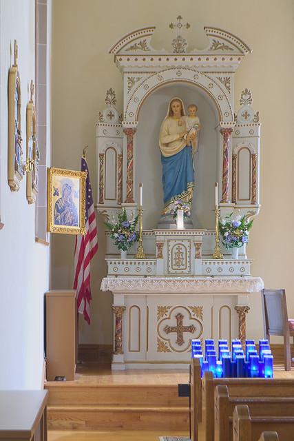 Saint Joseph Roman Catholic Church, in Josephville, Missouri, USA - Mary's altar
