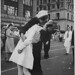 New York City celebrating the surrender of Japan. They threw anything and kissed anybody in Times Square., 08/14/1945