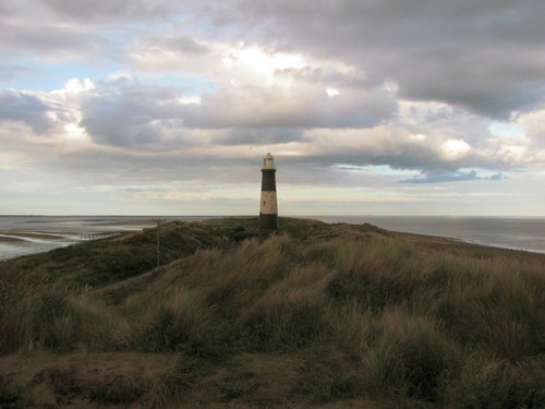 Old lighthouse and sand bank of Spurn Point