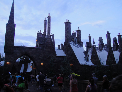 harry potter world map. Wizarding World of Harry Potter - Hogsmeade at dusk