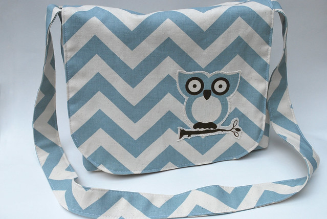 Reversible Owl Messenger Bag
