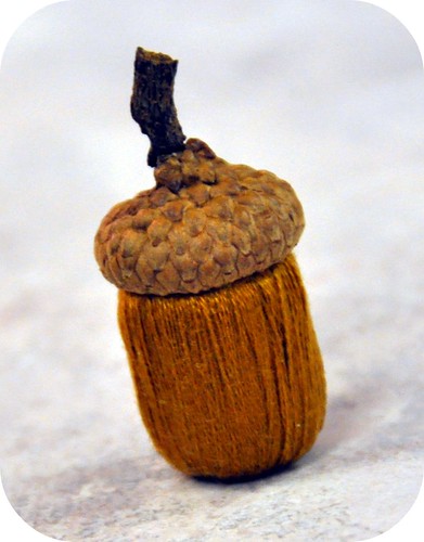 stumpwork acorn