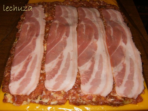 Brazo gitano de carne-poner bacon