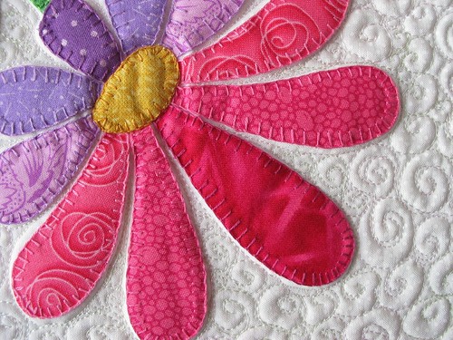 swap quilt by Helen detail flower