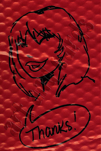 Joan Jett envelope sketch - by Danielle Soloud
