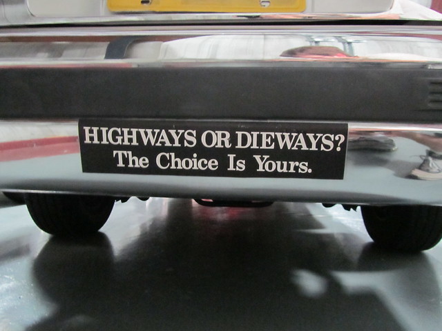 quotHighways or dieways The choice is yoursquot bumper sticker on a former Alachua County Sheriff 1991 Ford Crown Victoria - 427 by FormerWMDriver