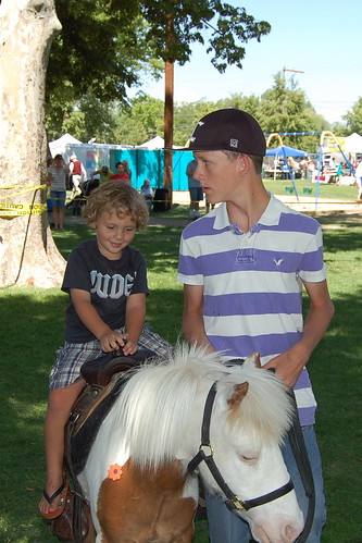 Clark Riding His 1st Pony