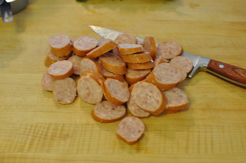 sliced sausage