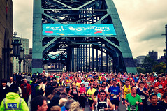 Runners on the Tyne Bridge