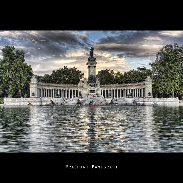 Monument to Alfonso XII in Retiro Park Madrid