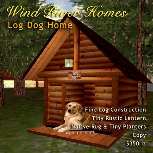 Log Dog Home by Teal Freenote