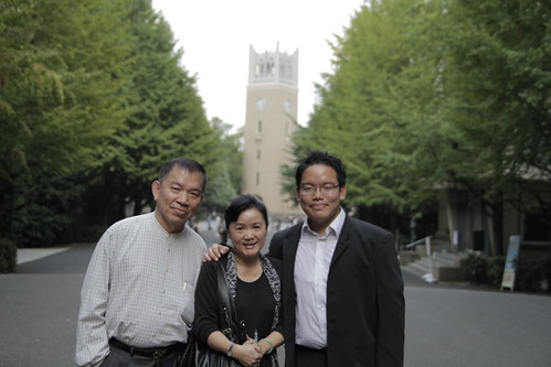 Me and parents in front of Okuma Hall