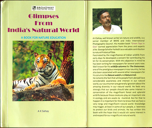Cover "Glimpses from India's natural world" A book for nature education - By Shri AK Sahay. (cover image - Shri Vivek Sinha)