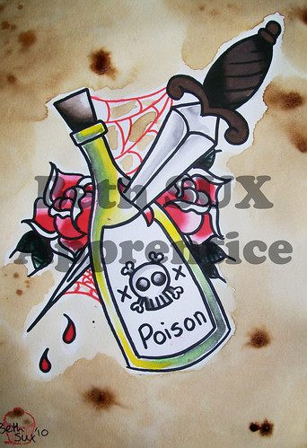 poison bottle dagger tattoo flash Flickr Photo Sharing