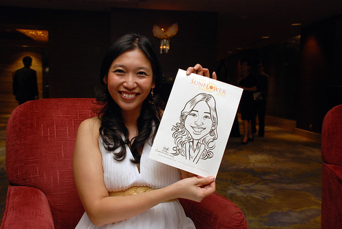 Caricature live sketching for The DPH Sunflower Ball 2010 -4