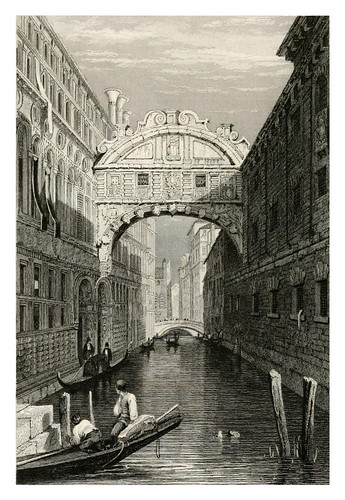 019-El puente de los Suspiros en Venecia-The tourist in Switzerland and Italy-1830-Samuel Prout