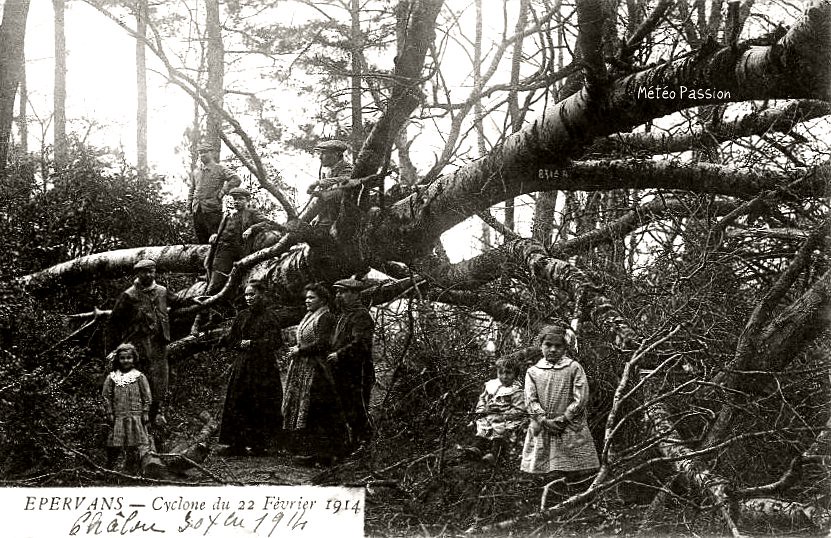 dégâts du cyclone du 22 février 1914 à Epervans